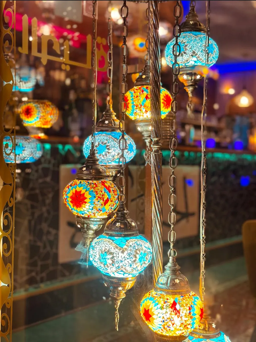 Kleurrijke Turkse mozaïeklampen